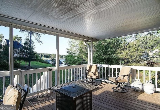 view of wooden deck