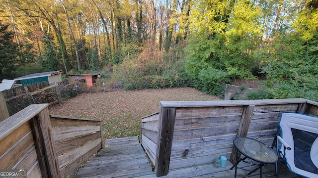 view of wooden deck