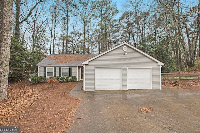 ranch-style house with a garage