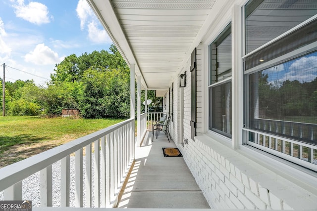 balcony with a porch