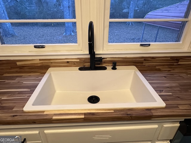 interior details with sink