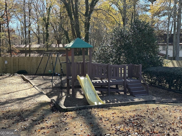 view of jungle gym