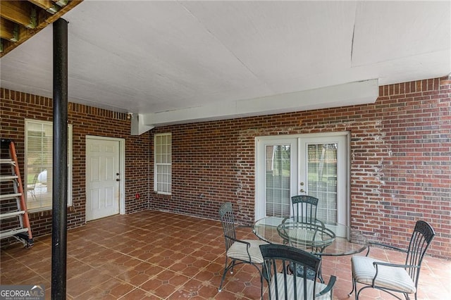 view of patio with french doors