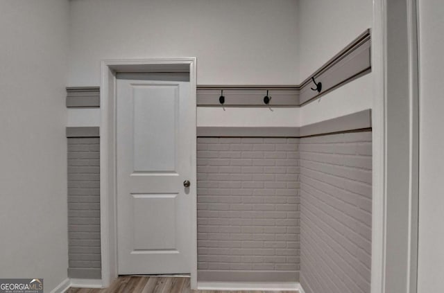 mudroom featuring light hardwood / wood-style floors