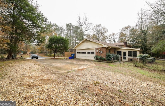 view of front of home featuring a garage