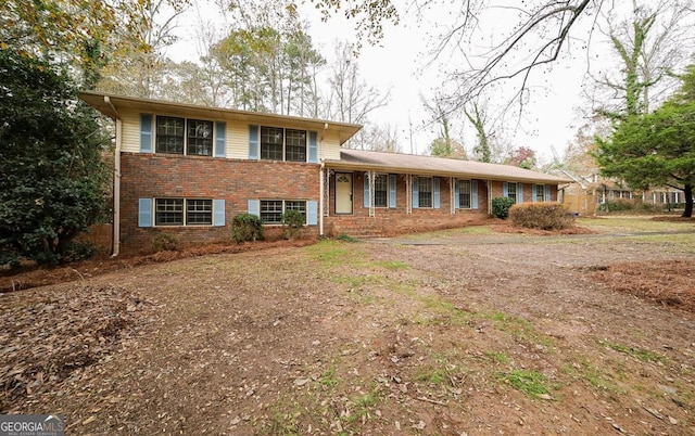 view of split level home