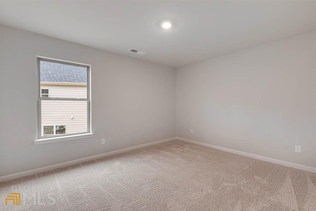 view of carpeted empty room