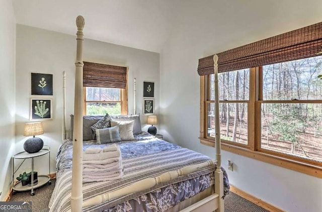 view of carpeted bedroom