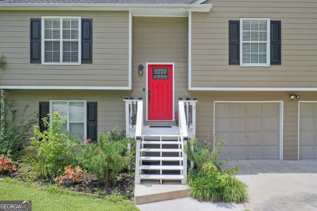 split foyer home with a garage