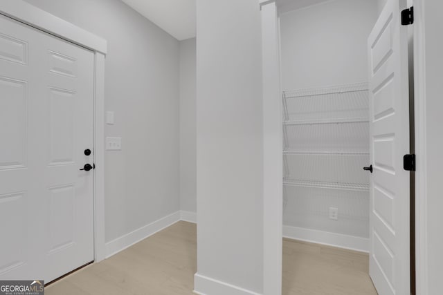 interior space featuring light hardwood / wood-style floors