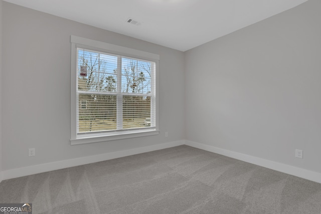 view of carpeted empty room