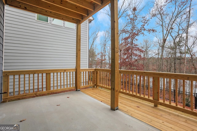 view of wooden deck