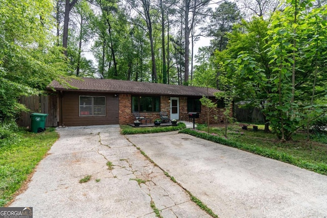 view of ranch-style home