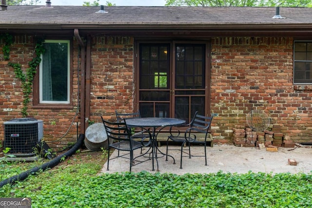 view of patio / terrace featuring central AC unit