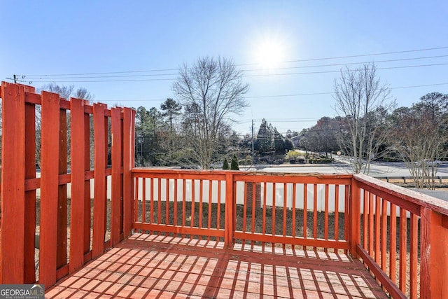 view of wooden terrace