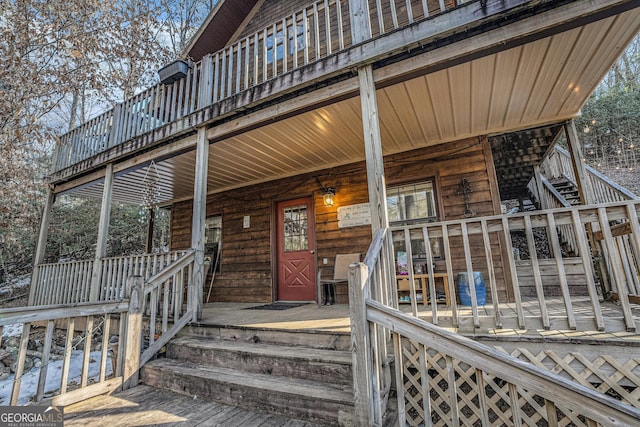 view of wooden deck