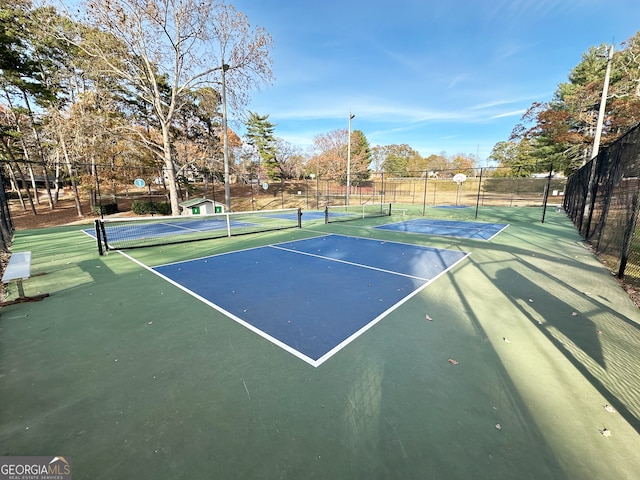 view of tennis court