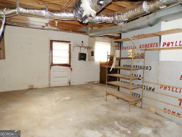 view of basement