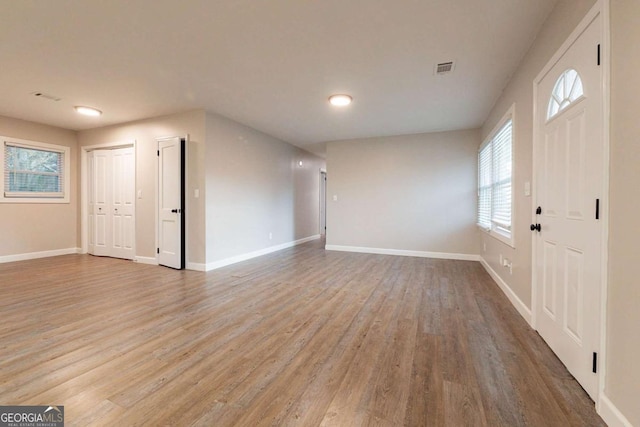 interior space with wood-type flooring