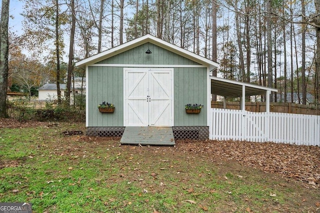 view of outbuilding