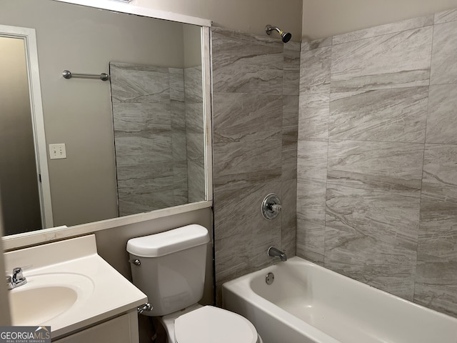 6268 Marbut Farms Trl, Lithonia, GA 30058 - bathroom featuring vanity and  shower combination