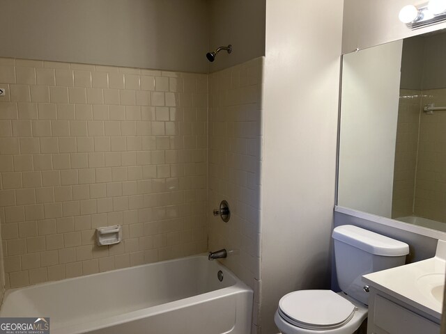 6268 Marbut Farms Trl, Lithonia, GA 30058 - full bathroom with vanity and bathtub / shower combination