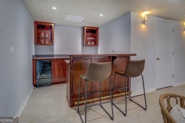1103 Etowah Valley Ln, Woodstock, GA 30189 - bar featuring a paneled ceiling