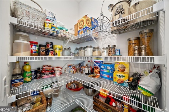 view of pantry