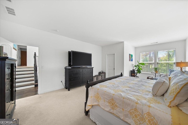 view of carpeted bedroom