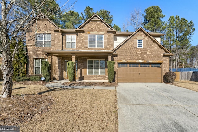 view of front of home featuring a garage