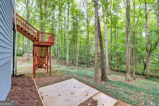 view of yard with a patio