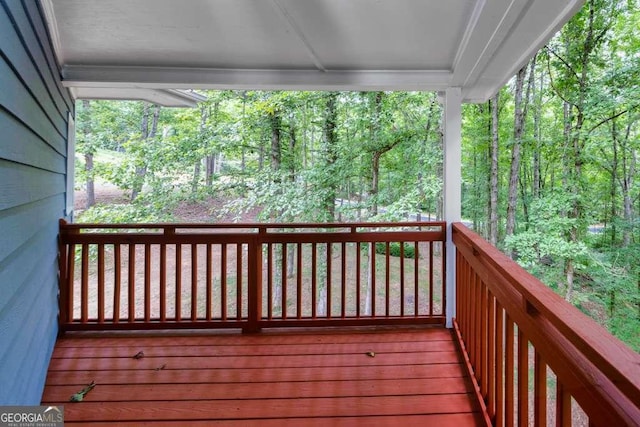 view of wooden terrace