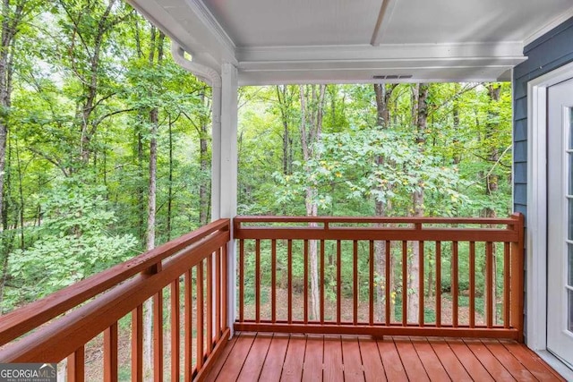 view of wooden deck