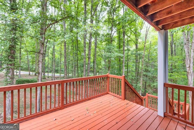 view of wooden terrace