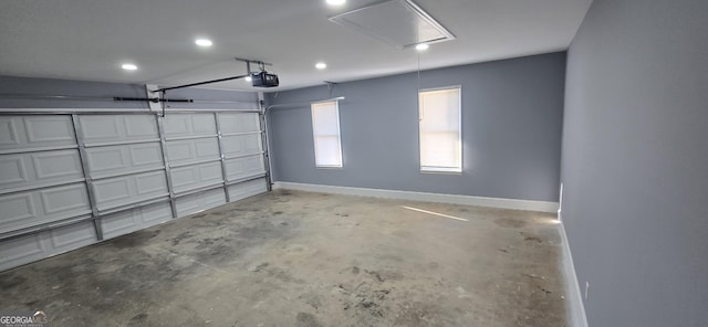 garage featuring a garage door opener