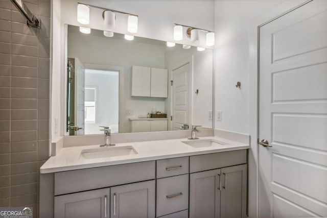 bathroom with vanity