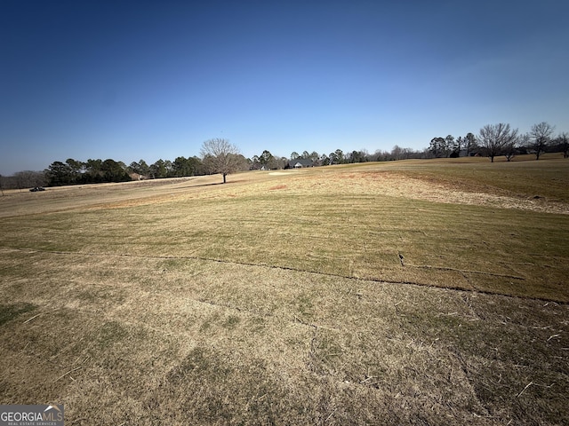 view of yard with a rural view