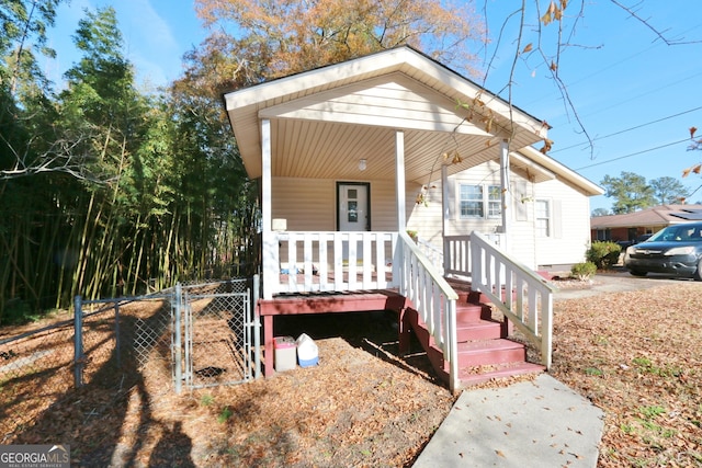 bungalow with covered porch