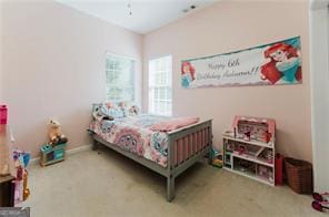 view of carpeted bedroom