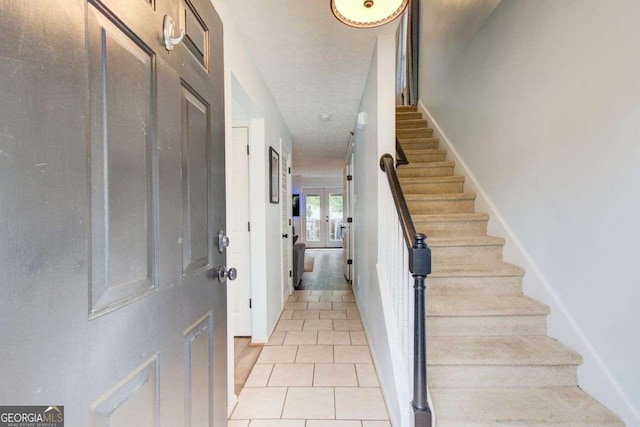 view of tiled foyer