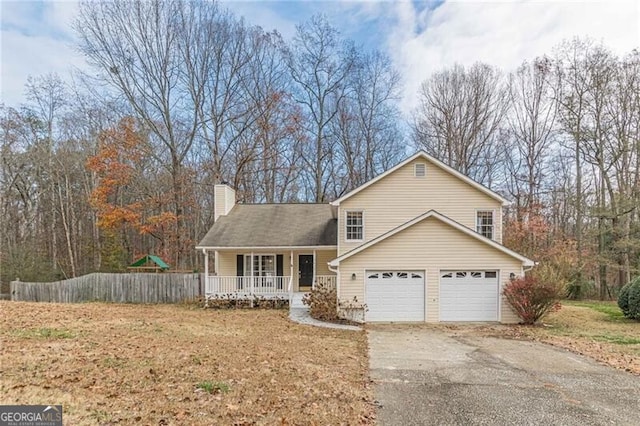 view of front of home with a porch