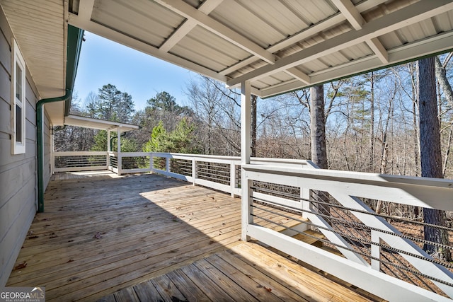 view of wooden terrace