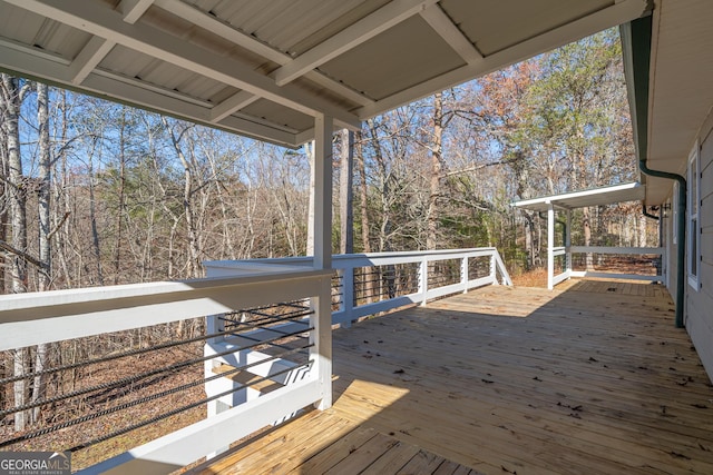 view of wooden terrace