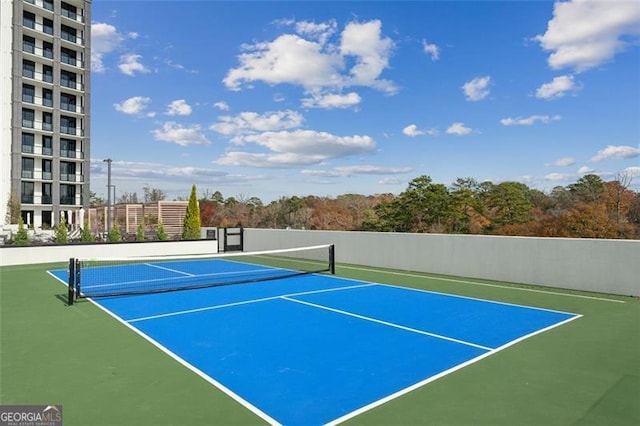 view of sport court featuring basketball court