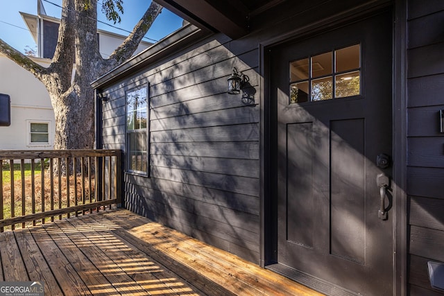 view of wooden deck