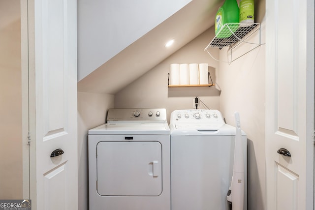 laundry area with washer and dryer