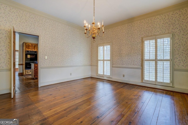 foyer entrance featuring crown molding, dark wood-type flooring, and a high ceiling