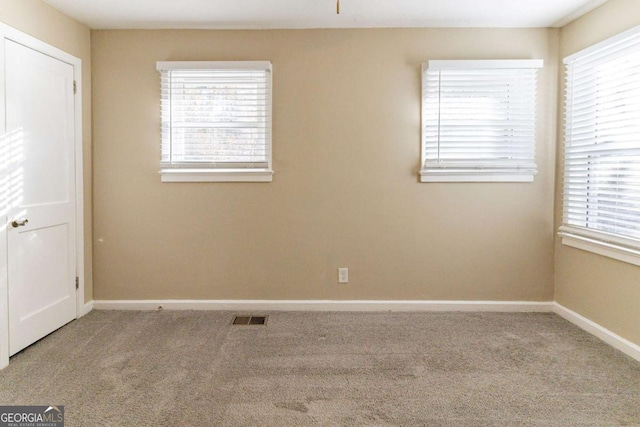 view of carpeted empty room