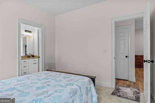 bedroom with baseboards