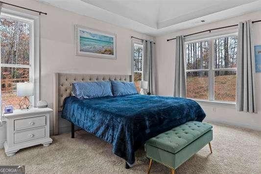 bedroom with carpet floors